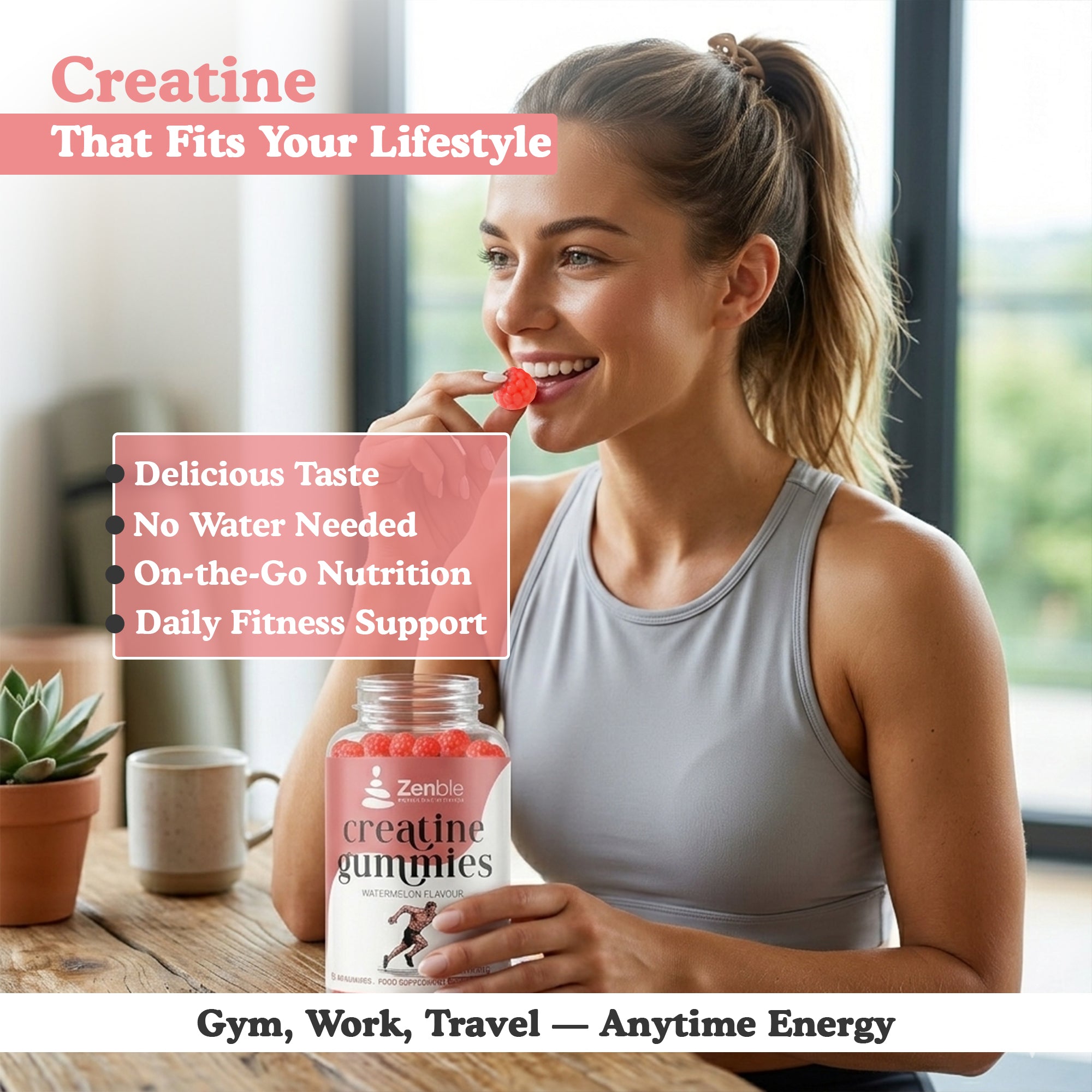 Creatine Monohydrate Gummies 5g | For Men & Women | 120 Gummies