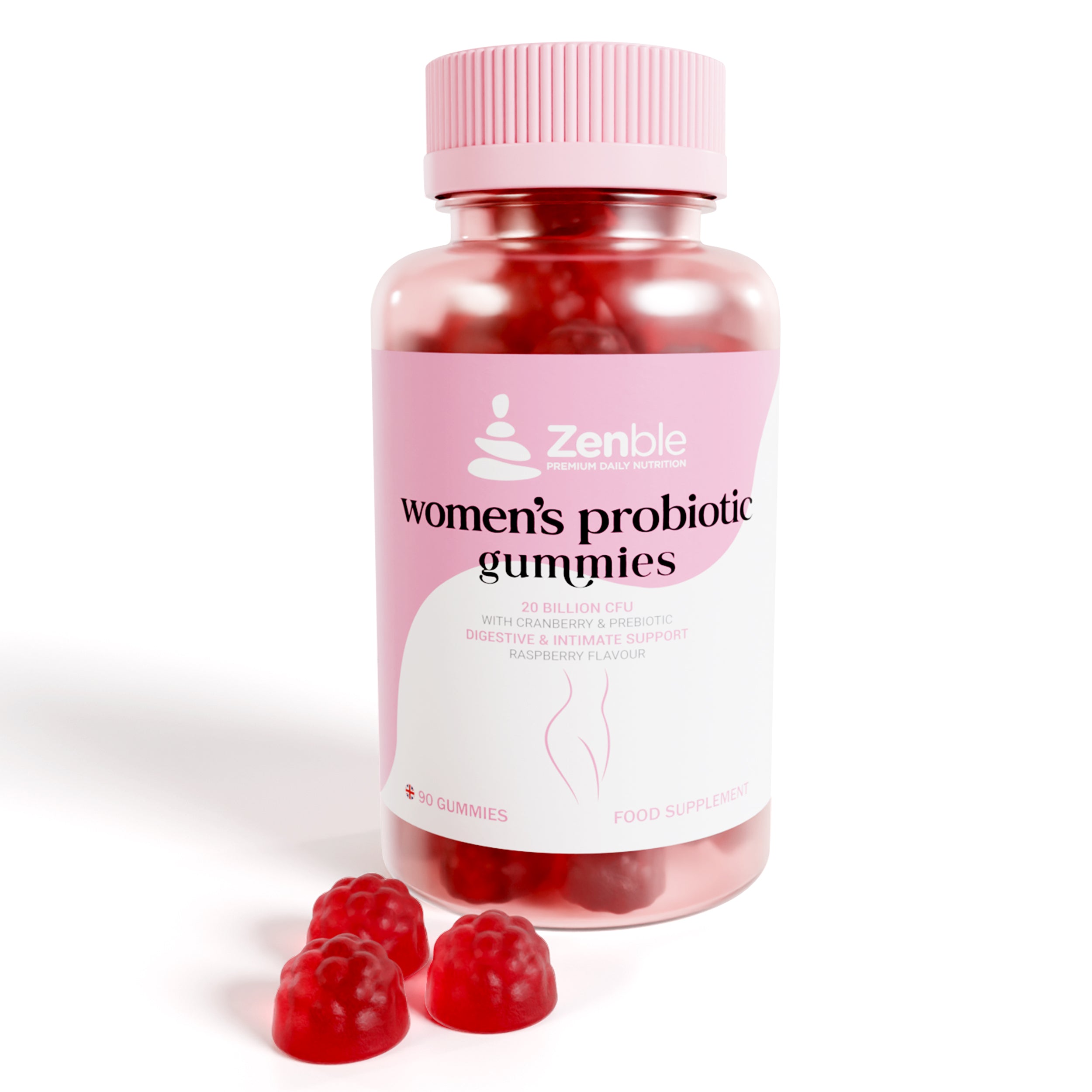 Probiotics For Women - 90 Gummies - 20 Billion CFU - Digestive & Intimate Flora Support