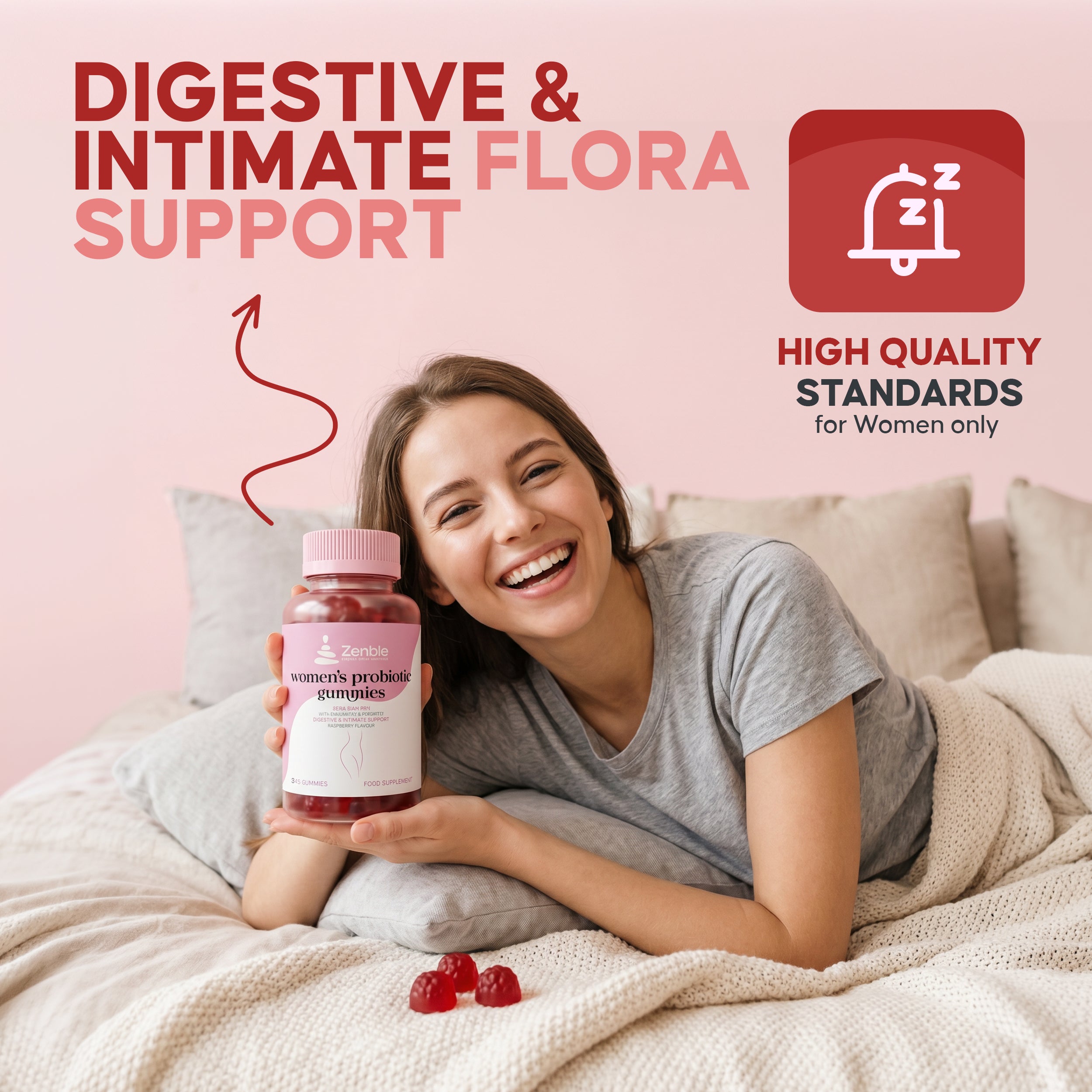 Probiotics For Women - 90 Gummies - 20 Billion CFU - Digestive & Intimate Flora Support