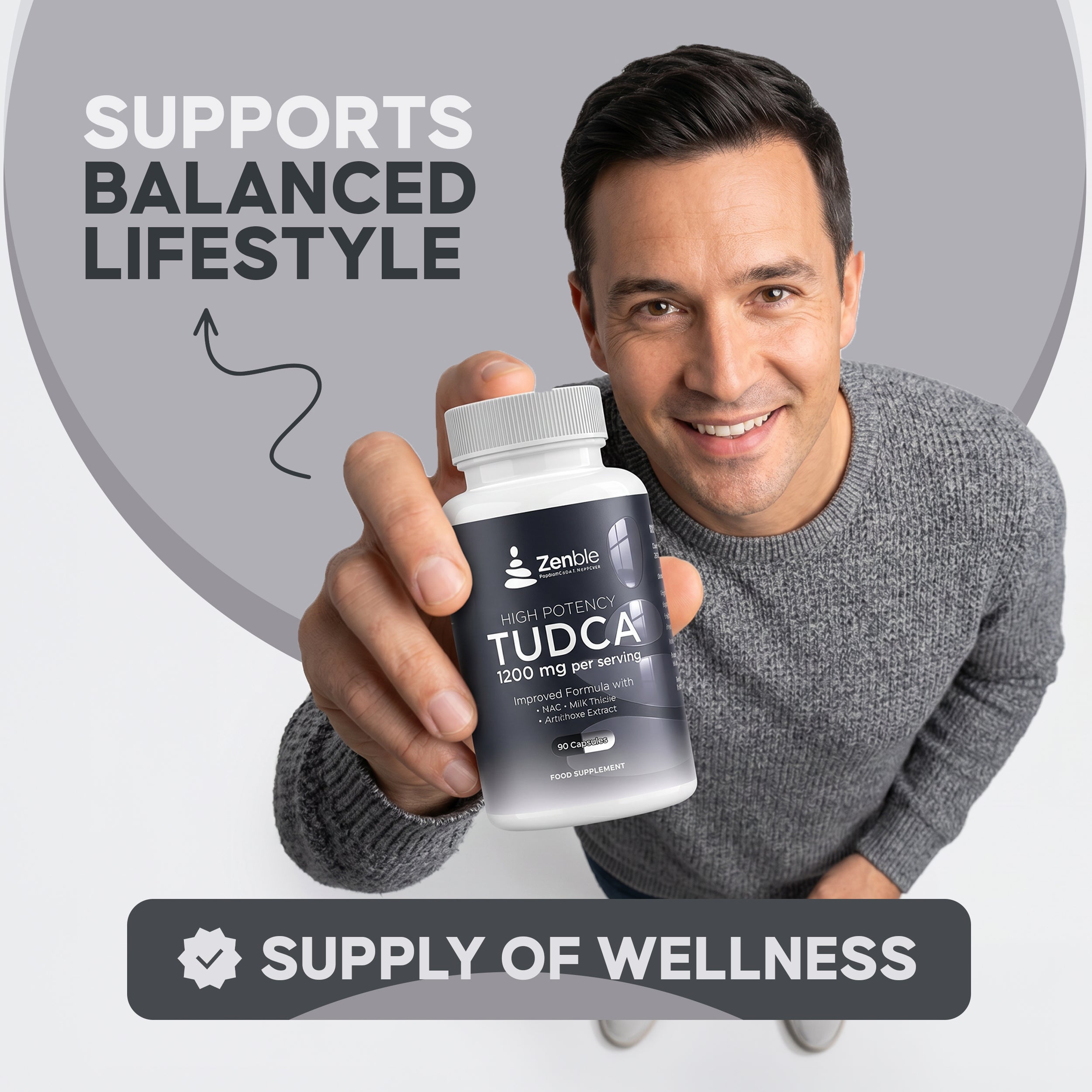 TUDCA 1200mg | Tauroursodeoxycholic Acid | With NAC, Milk Thistle & Artichoke Extract | High Potency Formula