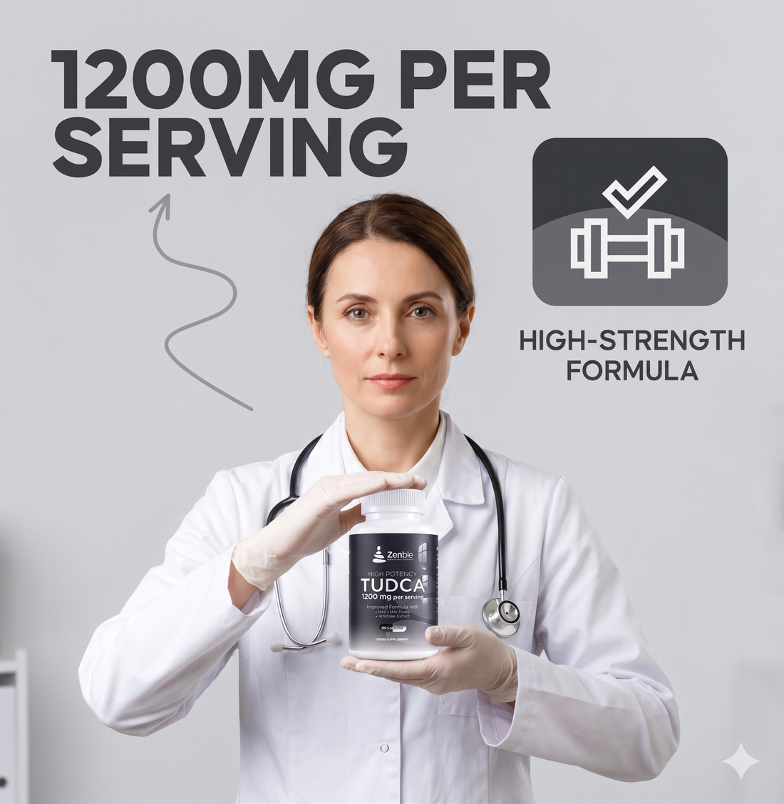 TUDCA 1200mg | Tauroursodeoxycholic Acid | With NAC, Milk Thistle & Artichoke Extract | High Potency Formula
