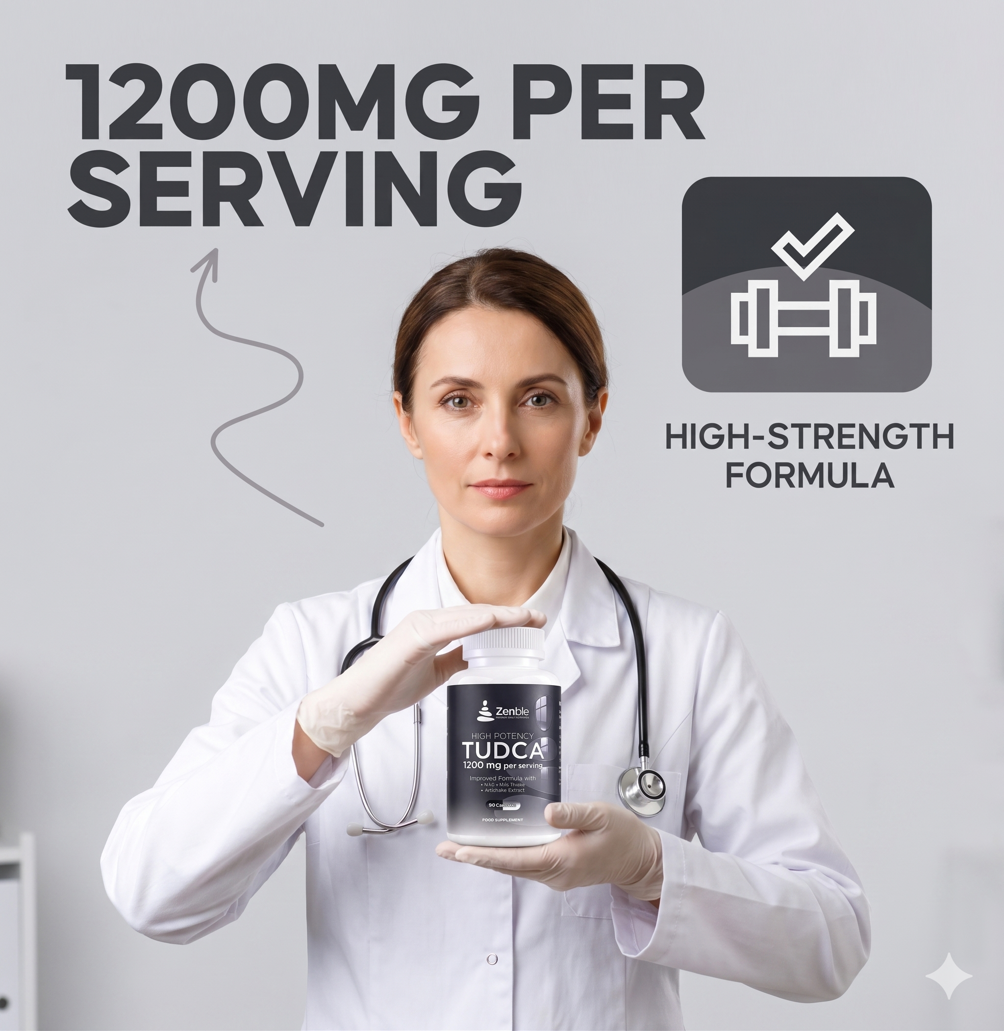 TUDCA 1200mg | Tauroursodeoxycholic Acid | With NAC, Milk Thistle & Artichoke Extract | High Potency Formula